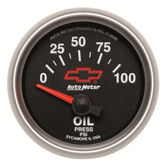 AutoMeter - Autometer Oil Pressure 2-1/16, 0-100 PSI - Red Bowtie - Demon Performance