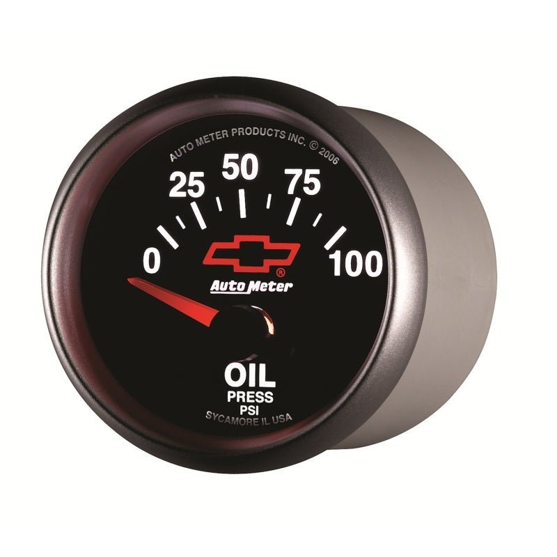 AutoMeter - Autometer Oil Pressure 2-1/16, 0-100 PSI - Red Bowtie - Demon Performance