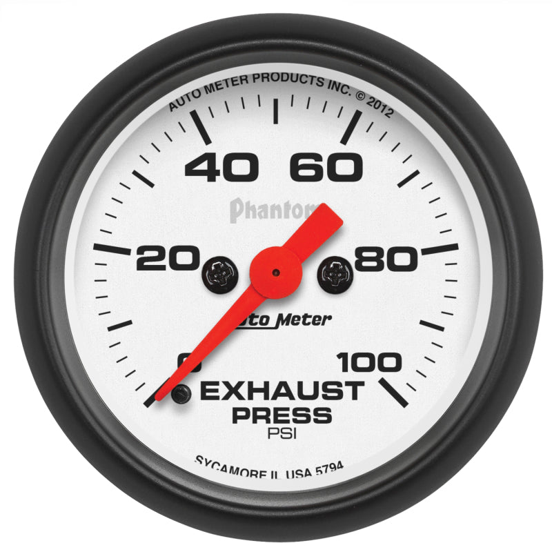 AutoMeter - Autometer Phantom 2 1/16 100psi Digital Stepper Motor Exhaust Pressure Gauge - Demon Performance