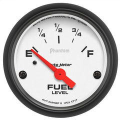 AutoMeter - Autometer Phantom 2-1/16 inch Fuel Level Gauge - Demon Performance
