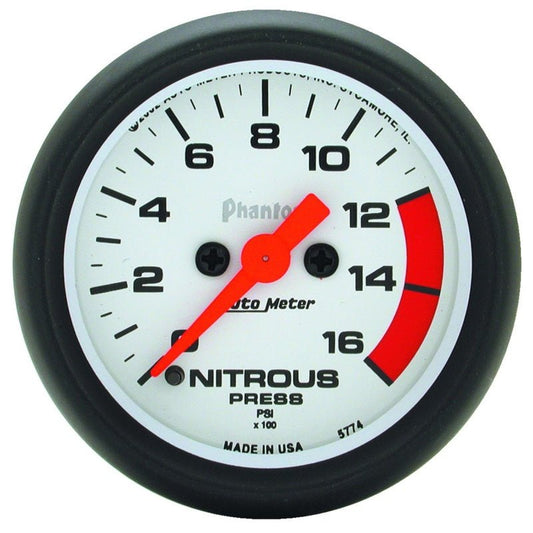 AutoMeter - Autometer Phantom 2-1/16in 1600 PSI Digital Stepper Motor Nitrous Pressure Gauge - Demon Performance