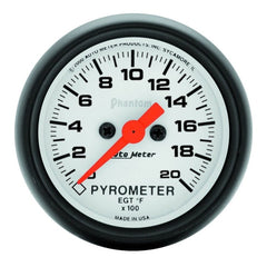 AutoMeter - Autometer Phantom 2 1/16in 2000 Deg F Digital Stepper Motor Pyrometer (EGT) Gauge - Demon Performance