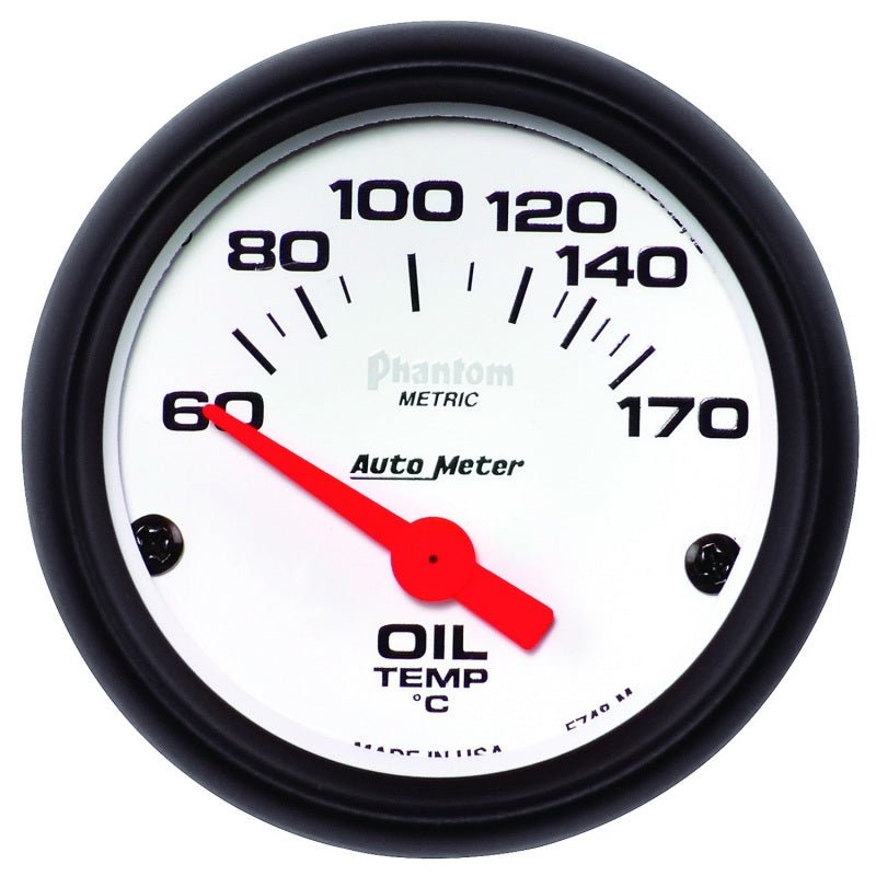 AutoMeter - Autometer Phantom 2-1/16in 60-170 Deg F Electronic Oil Temperature Gauge - Demon Performance
