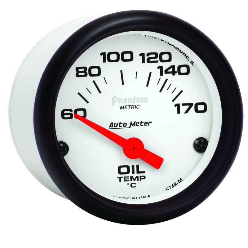 AutoMeter - Autometer Phantom 2-1/16in 60-170 Deg F Electronic Oil Temperature Gauge - Demon Performance