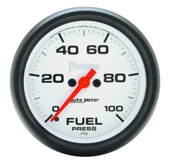 AutoMeter - Autometer Phantom 2-5/8in 0-100 PSI Fuel Pressure Gauge - Demon Performance