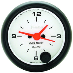 AutoMeter - Autometer Phantom 52mm 12V Electronic Clock Gauge - Demon Performance