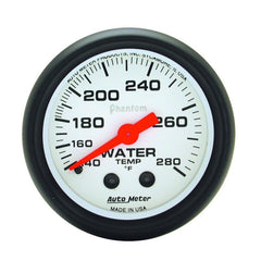 AutoMeter - Autometer Phantom 52mm 140-280 Deg F Mechanical Water Temp Gauge - Demon Performance