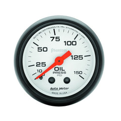 AutoMeter - Autometer Phantom 52mm 150 PSI Mechanical Oil Pressure Gauge - Demon Performance