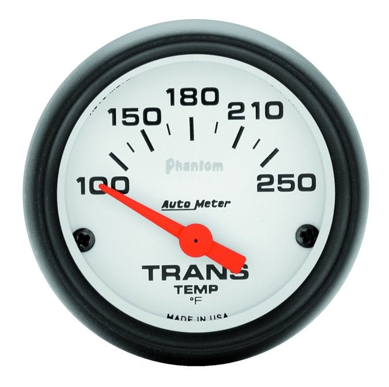 AutoMeter - Autometer Phantom 52mm Short Sweep Electronic 100-250 Deg F Transmission Temperature Gauge - Demon Performance