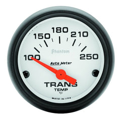 AutoMeter - Autometer Phantom 52mm Short Sweep Electronic 100-250 Deg F Transmission Temperature Gauge - Demon Performance