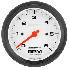 AutoMeter - Autometer Phantom 6000RPM 3-3/8in. In-Dash Tachometer Gauge - Demon Performance