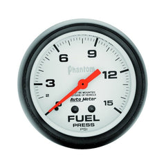 AutoMeter - Autometer Phantom 66.7mm 0-15 PSI Mechanical Fuel Pressure Gauge - Demon Performance