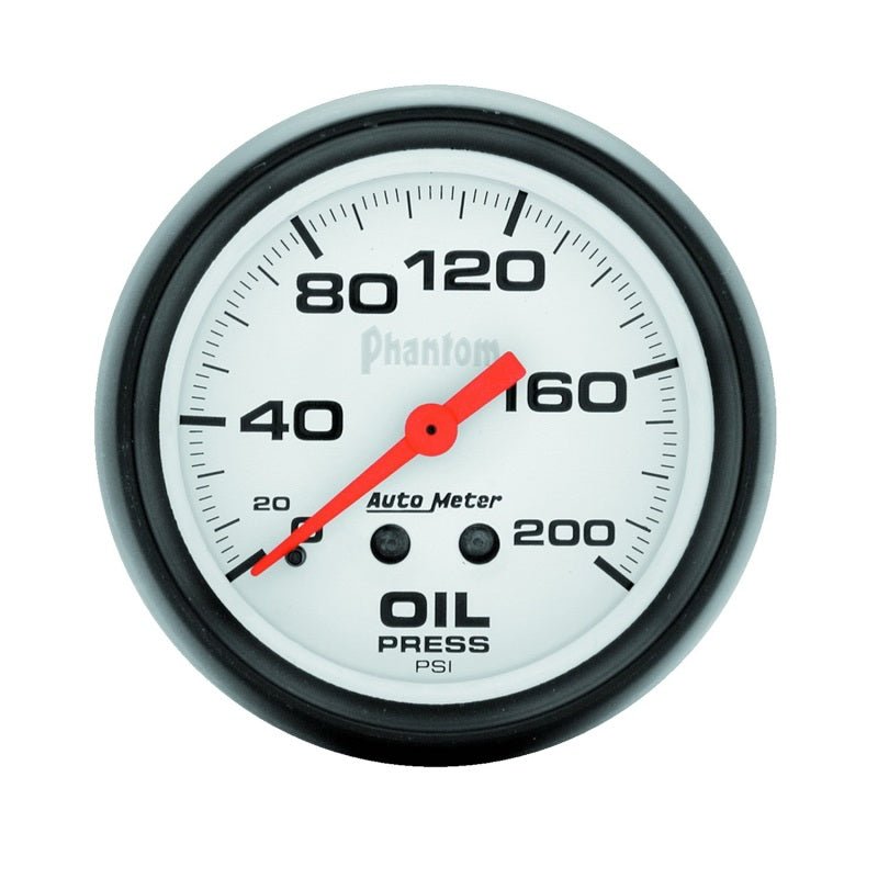 AutoMeter - Autometer Phantom 66.7mm 0-200 PSI Mechanical Oil Pressure Gauge - Demon Performance
