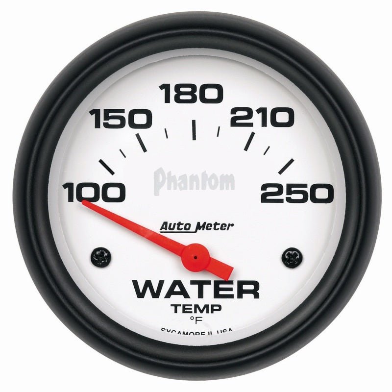 AutoMeter - Autometer Phantom 66mm 100-250 Deg F Short Sweep Electonic Water Temperature Gauge - Demon Performance
