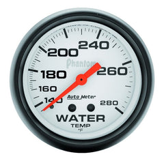 AutoMeter - Autometer Phantom 66mm 140-280 Deg F Mechanical Water Temperature Gauge - Demon Performance