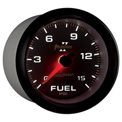 AutoMeter - Autometer Phantom II 2-5/8in 0-15PSI Mechanical Fuel Pressure Gauge - Demon Performance