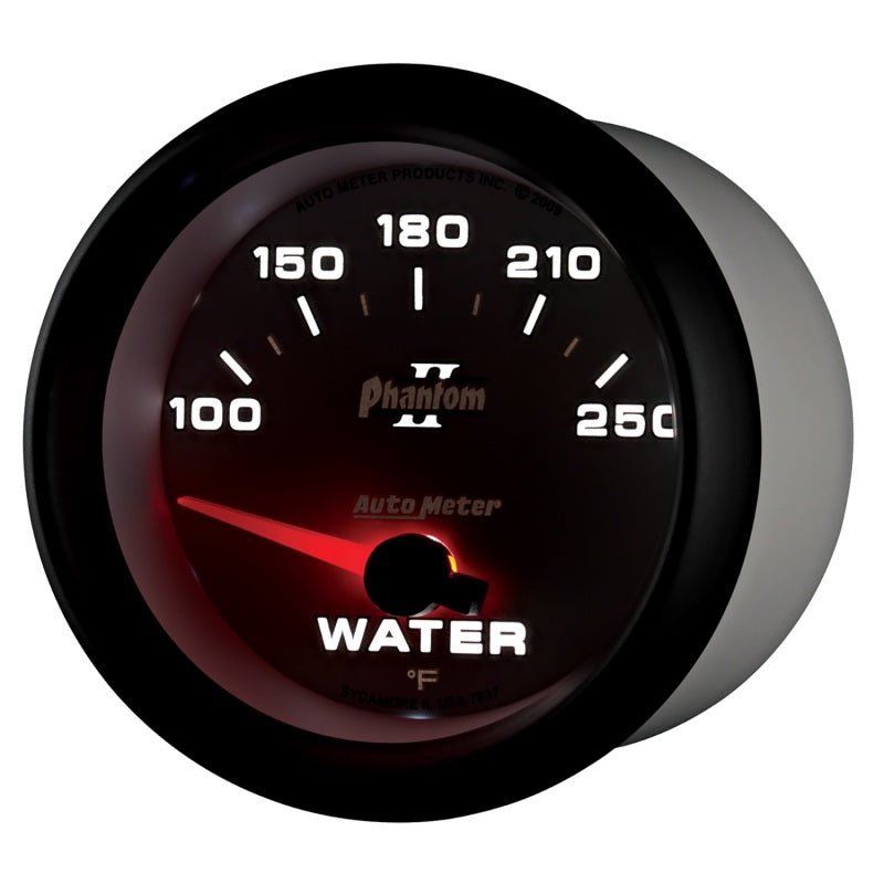 AutoMeter - Autometer Phantom II 2-5/8in 100-250 Degrees F Electrical Water Temperature Gauge - Demon Performance