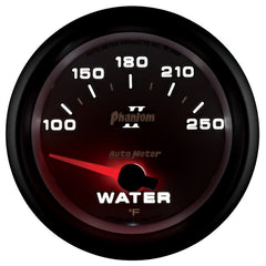 AutoMeter - Autometer Phantom II 2-5/8in 100-250 Degrees F Electrical Water Temperature Gauge - Demon Performance