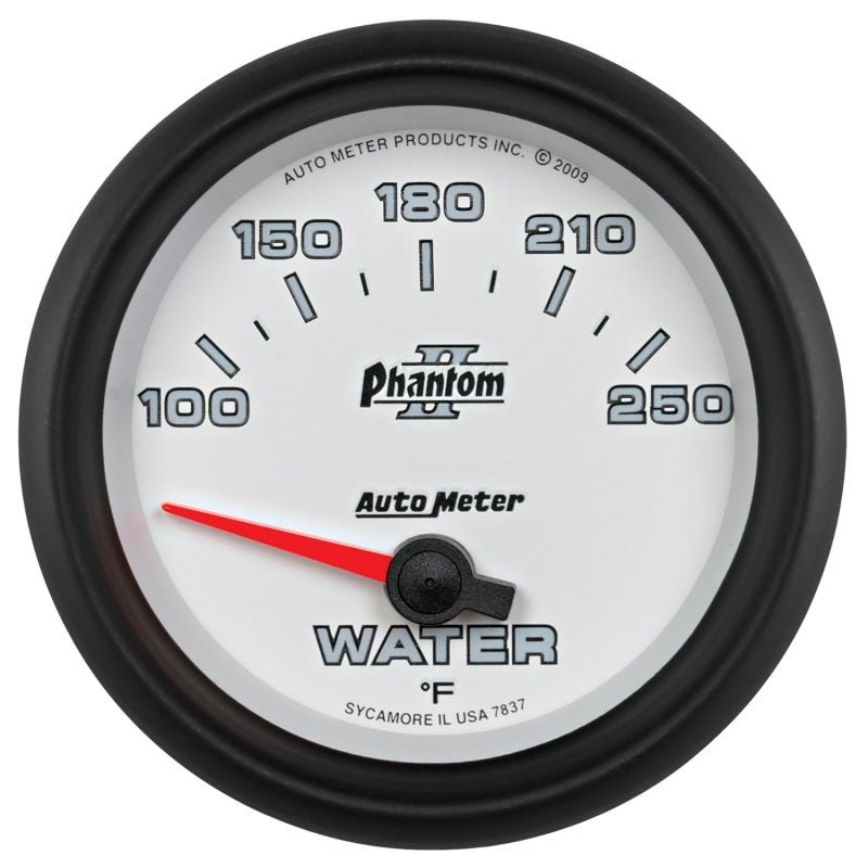 AutoMeter - Autometer Phantom II 2-5/8in 100-250 Degrees F Electrical Water Temperature Gauge - Demon Performance