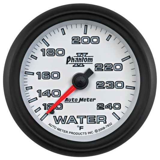 AutoMeter - Autometer Phantom II 2-5/8in 120-240 Degree F Mechanical Water Gauge - Demon Performance