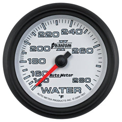 AutoMeter - Autometer Phantom II 2-5/8in 140-280 Degree F Mechanical Water Gauge - Demon Performance
