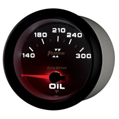 AutoMeter - Autometer Phantom II 2 5/8in 140-300 Degree F Short Sweep Electronic Oil Temperature Gauge - Demon Performance