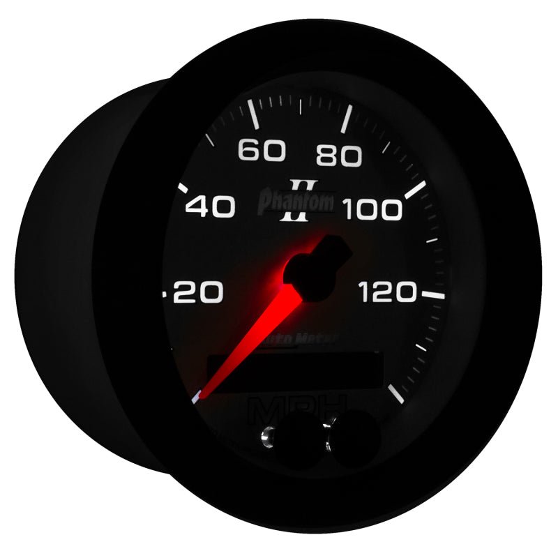 AutoMeter - Autometer Phantom II 3-3/8in 0-140MPH In-Dash Electronic GPS Programmable Speedometer - Demon Performance
