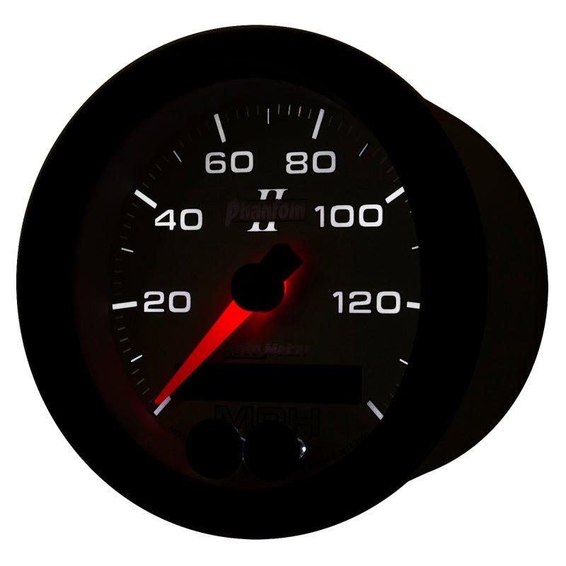 AutoMeter - Autometer Phantom II 3-3/8in 0-140MPH In-Dash Electronic GPS Programmable Speedometer - Demon Performance