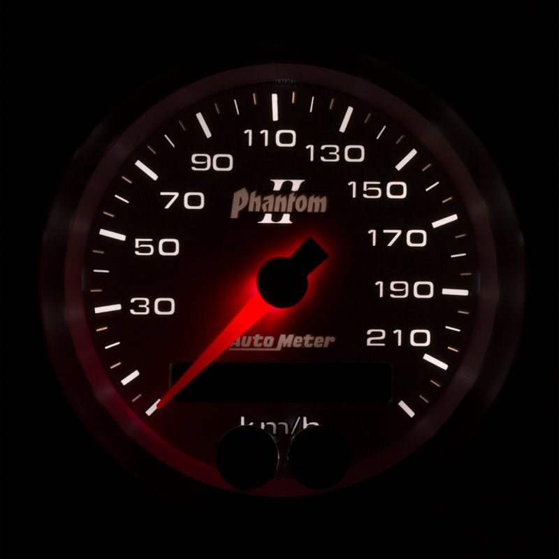 AutoMeter - Autometer Phantom II 3-3/8in 0-225KM/H (GPS) Speedometer Gauge - Demon Performance