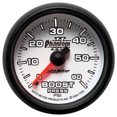 AutoMeter - Autometer Phantom II 52.4mm Mechanical 0-60 PSI Boost Gauge - Demon Performance