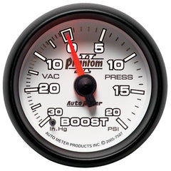 AutoMeter - Autometer Phantom II 52.4mm Mechanical Vacuum / Boost Gauge 30 In. HG/20 PSI - Demon Performance