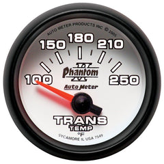 AutoMeter - Autometer Phantom II 52.4mm Shortl Sweep Electronic 100-350 Def F Transmission Temperature Gauge - Demon Performance