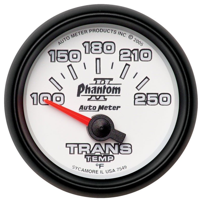 AutoMeter - Autometer Phantom II 52.4mm Shortl Sweep Electronic 100-350 Def F Transmission Temperature Gauge - Demon Performance