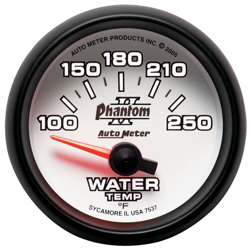 AutoMeter - Autometer Phantom II 52.4mm SSE 100-250 Deg F Water Temperature Gauge - Demon Performance