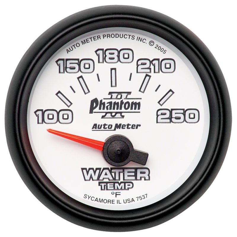 AutoMeter - Autometer Phantom II 52.4mm SSE 100-250 Deg F Water Temperature Gauge - Demon Performance