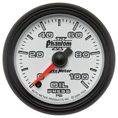 AutoMeter - Autometer Phantom II 52mm Full Sweep Electronic 0-100 PSI Oil Pressure Gauge - Demon Performance