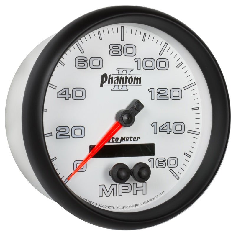 AutoMeter - Autometer Phantom II 5in 0-140MPH In-Dash Electronic GPS Programmable Speedometer - Demon Performance