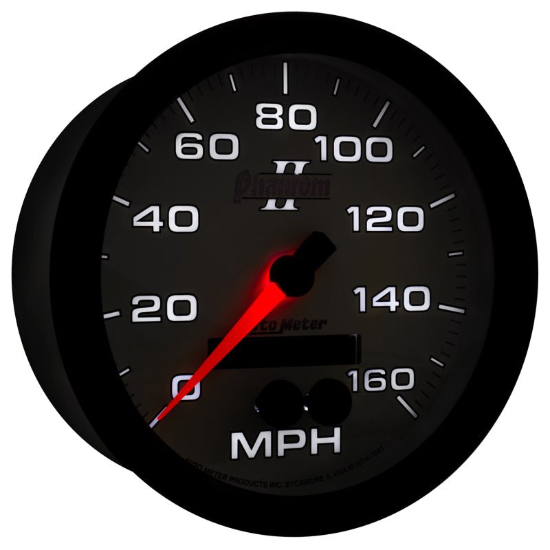 AutoMeter - Autometer Phantom II 5in 0-140MPH In-Dash Electronic GPS Programmable Speedometer - Demon Performance