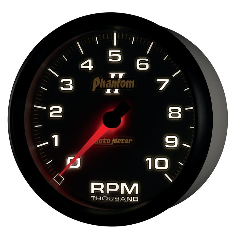 AutoMeter - Autometer Phantom II 5in Electrical 10K RPM In-Dash Tachometer - Demon Performance