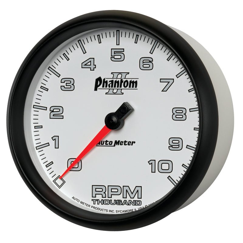 AutoMeter - Autometer Phantom II 5in Electrical 10K RPM In-Dash Tachometer - Demon Performance