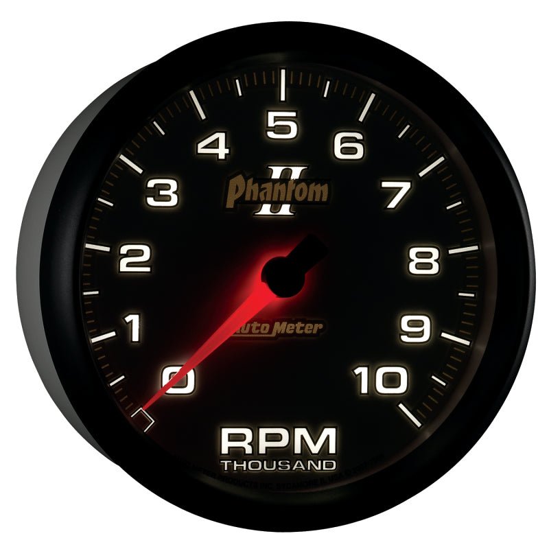 AutoMeter - Autometer Phantom II 5in Electrical 10K RPM In-Dash Tachometer - Demon Performance