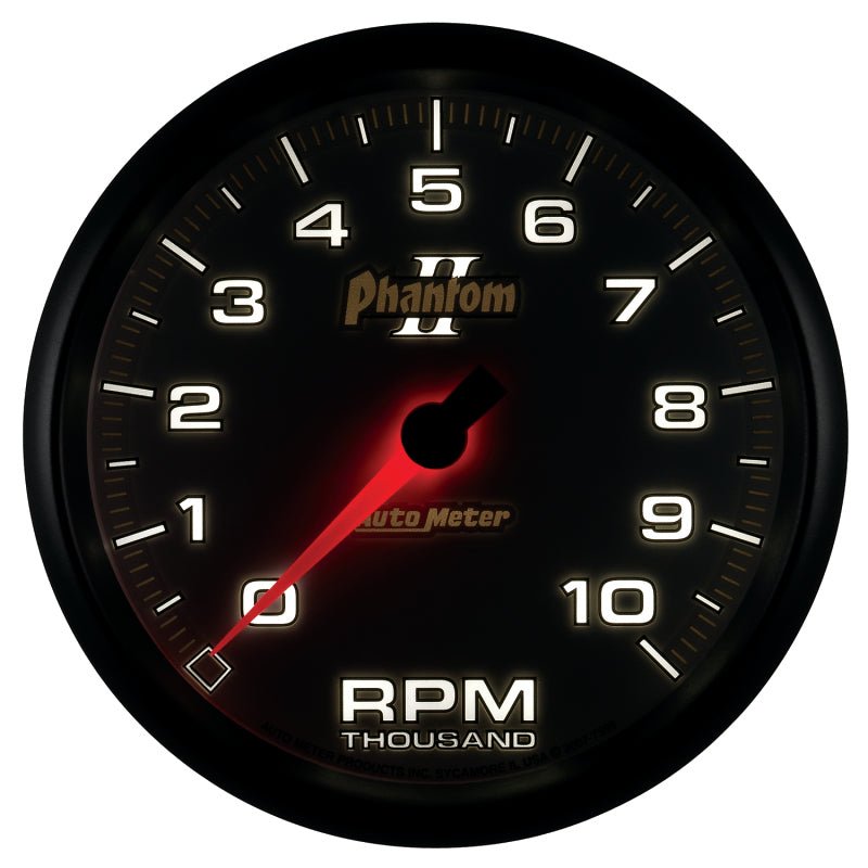 AutoMeter - Autometer Phantom II 5in Electrical 10K RPM In-Dash Tachometer - Demon Performance