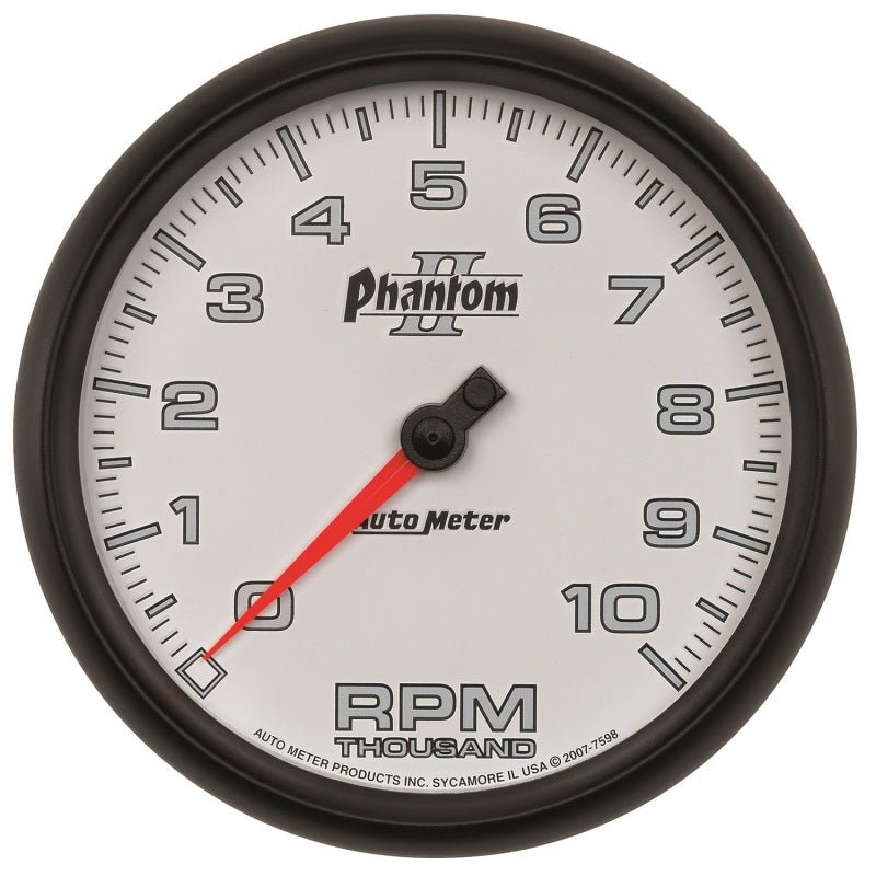 AutoMeter - Autometer Phantom II 5in Electrical 10K RPM In-Dash Tachometer - Demon Performance