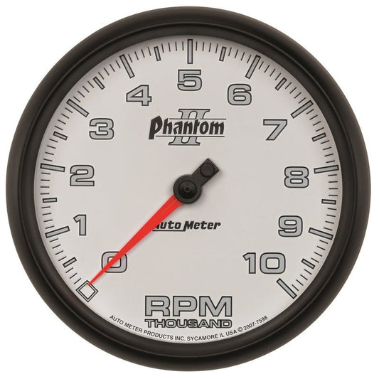 AutoMeter - Autometer Phantom II 5in Electrical 10K RPM In-Dash Tachometer - Demon Performance