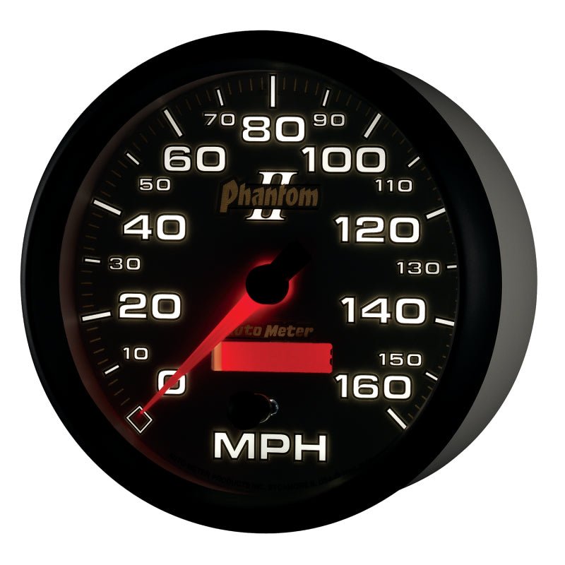 AutoMeter - Autometer Phantom II 5in Electrical Programmable Speedometer 150MPH - Demon Performance