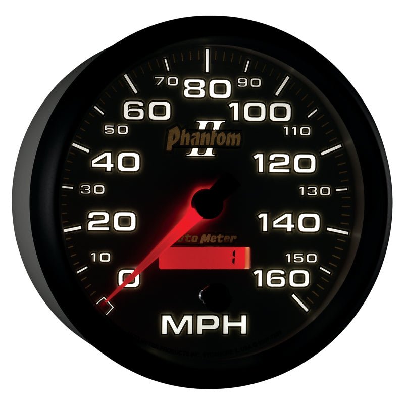 AutoMeter - Autometer Phantom II 5in Electrical Programmable Speedometer 150MPH - Demon Performance