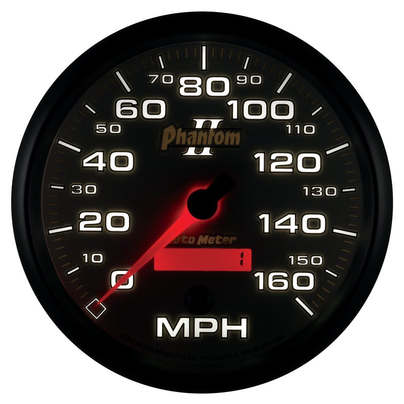 AutoMeter - Autometer Phantom II 5in Electrical Programmable Speedometer 150MPH - Demon Performance