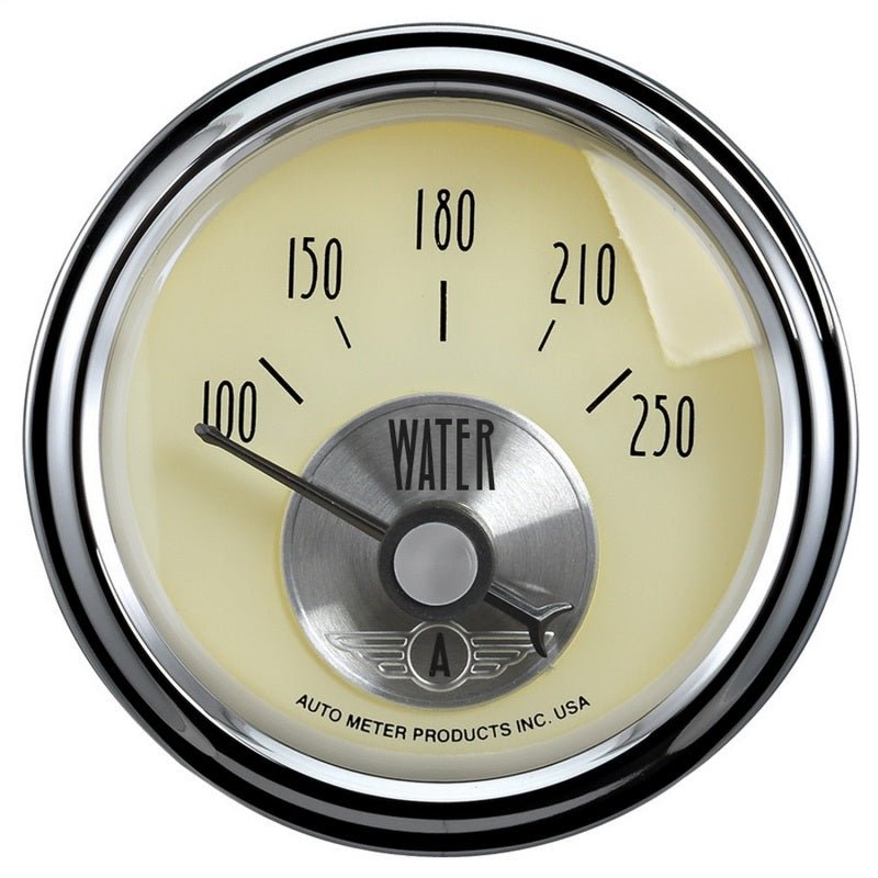 AutoMeter - Autometer Prestige Antique Ivory Series 2-1/16in 100-250 Deg F Electric Water Temp Gauge - Demon Performance