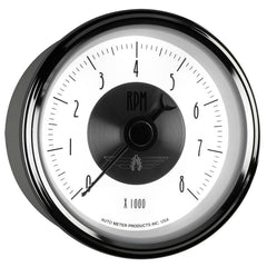 AutoMeter - Autometer Prestige Pearl Series - Tachometer 3 3/8in 8K RPM In-Dash - Demon Performance