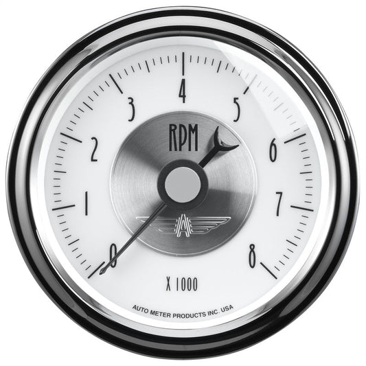 AutoMeter - Autometer Prestige Pearl Series - Tachometer 3 3/8in 8K RPM In-Dash - Demon Performance